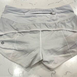 lululemon free to be white shorts; size 2